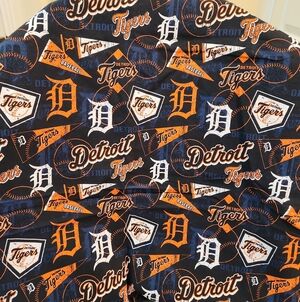 MLB Detroit Tigers 1.5 Yards Fabric - Navy, Orange & White